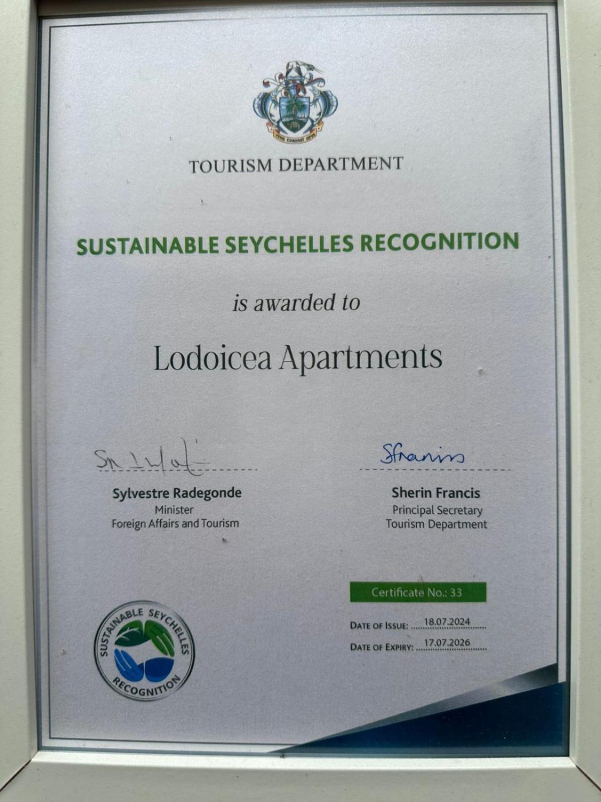 Lodoicea Apartments 벨옴브레 외부 사진
